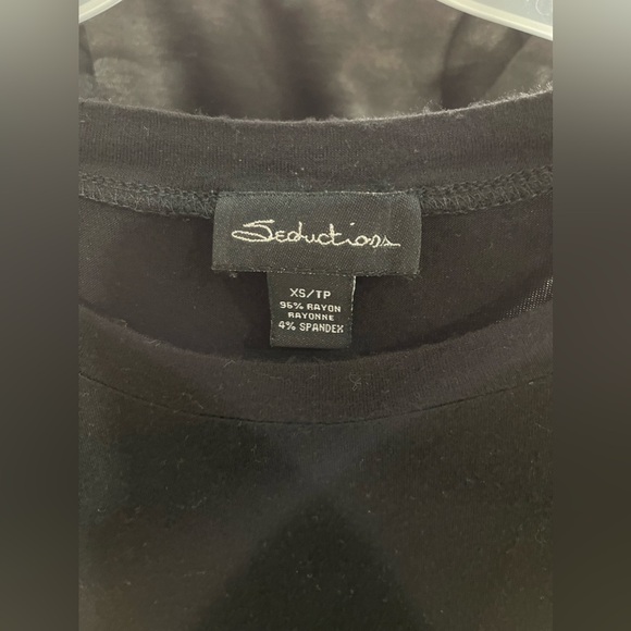 Black Long Sleeve Top with Lace Detailing from Stitches - Picture 2 of 2